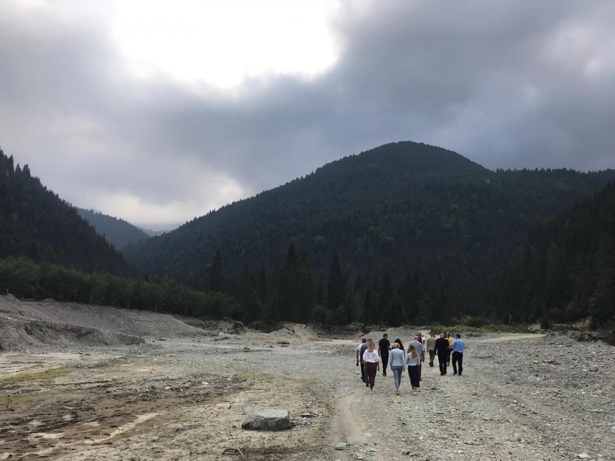 Kosovo: Destroyed river bed inside Bjeshket e Nemuna National Park as a result of  Kelag (KelKos) hydropower construction © Shpresa Loshaj