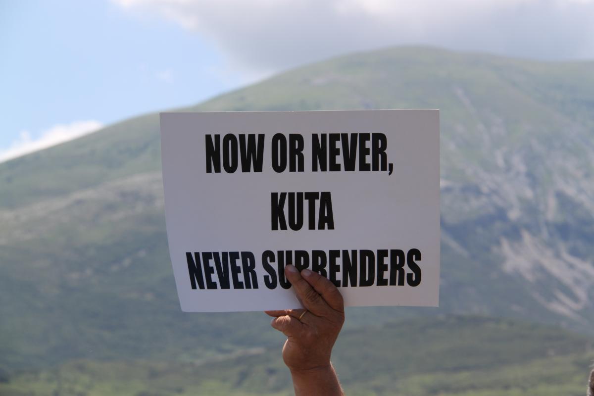 The village of Kutë don't want the Vjosa dammed. They are resisting the hydropower project. © Andreas Götz