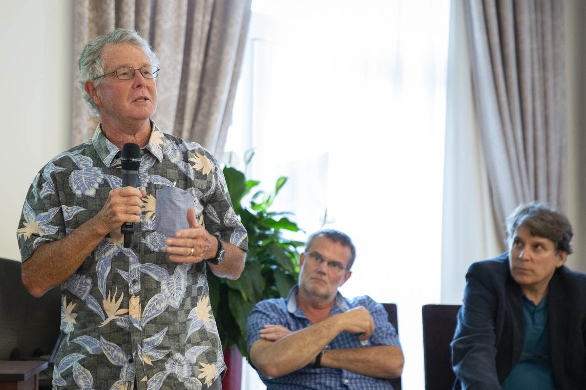 Prof. Robert J. Naiman at the International Wild Rivers Science Symposium in Tirana © Becky Holladay