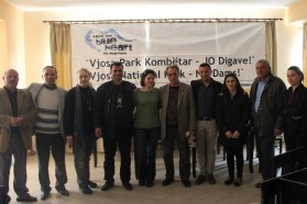 Representatives of the Municipality of Selenica and the town'schools.