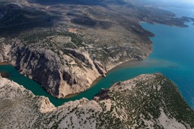 The Zrmanja mouth into the Adriatic Sea.