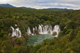 The Kravice Waterfalls in Bosnia&Herzegovina fed by the Trebižat River, a major tributary of the Neretva River.
